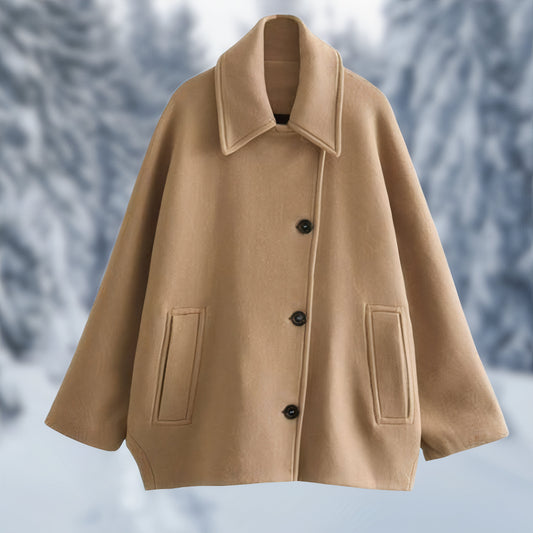 Eleganter übergroßer Wintermantel mit weitem Kragen – Erich