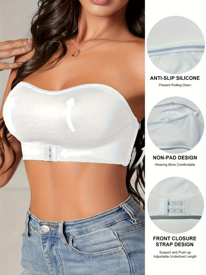 Naomi | Sporty Seamless Non-Slip Bandeau Bra