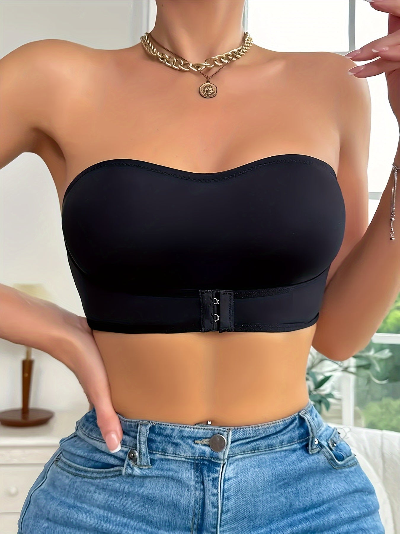 Naomi | Sporty Seamless Non-Slip Bandeau Bra