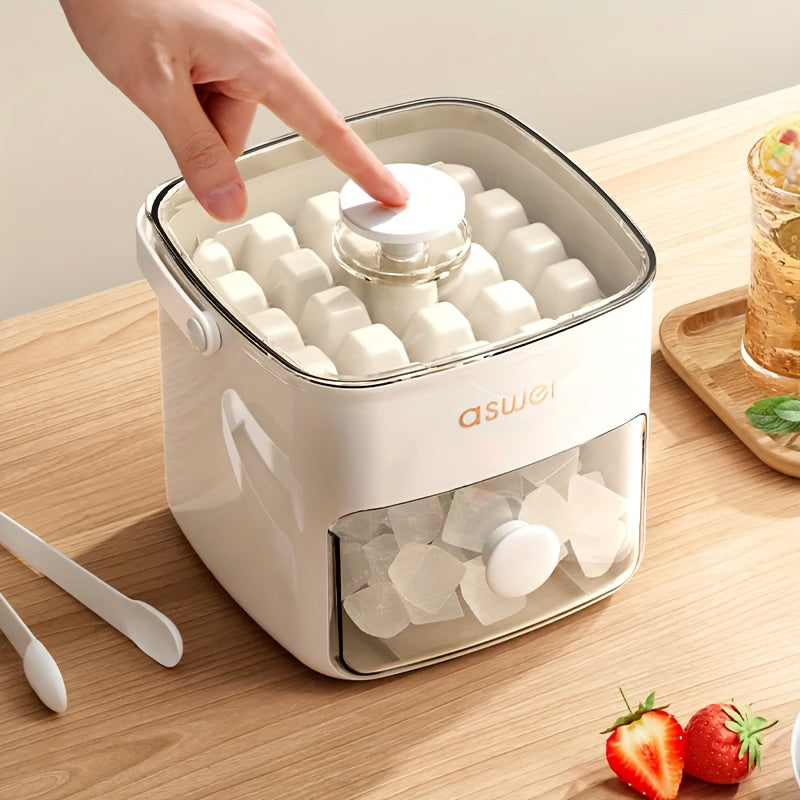 Electric Ice Cube Maker with Transparent Ice Drawer and Dual Ice Function