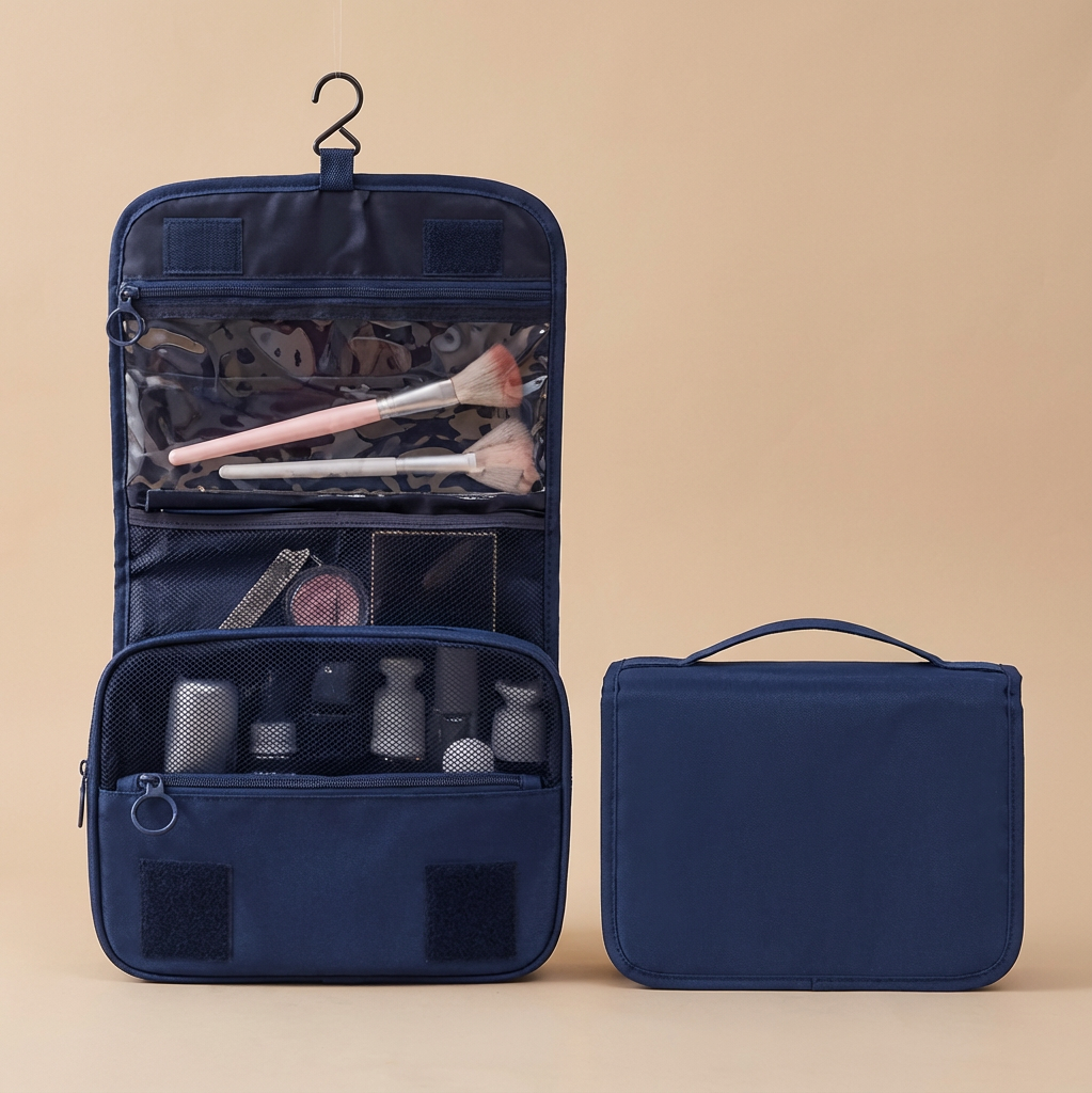 Organizer da viaggio pieghevole con gancio da appendere – resistente all'acqua e capiente