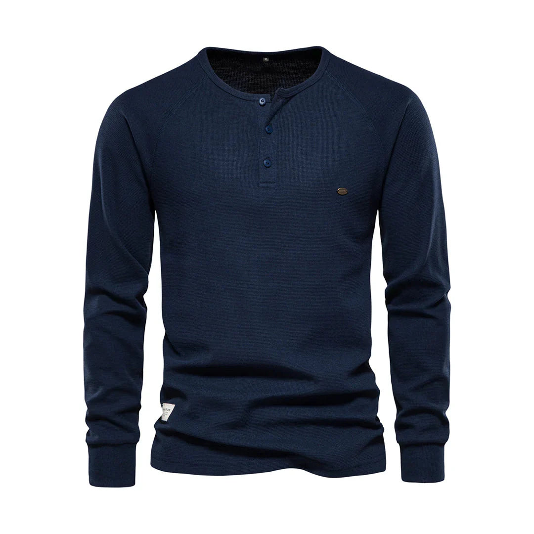 Men's Long Sleeve Shirt with Round Neck