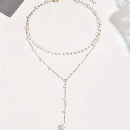 Necklace with Faux Pearls
