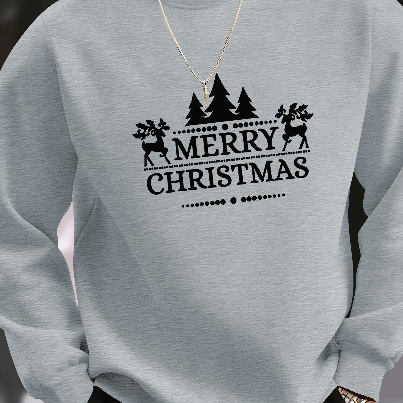 Niels | Men's Casual Christmas Jumper with Merry Christmas Print