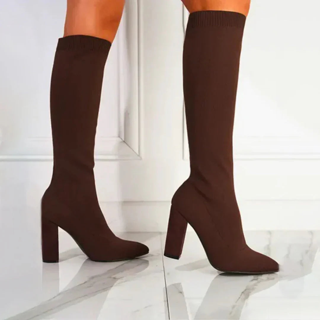 Knee-High Stretch Boots for Women