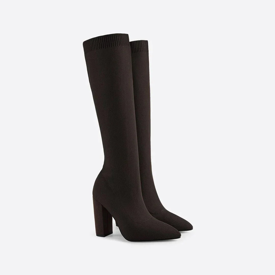 Knee-High Stretch Boots for Women