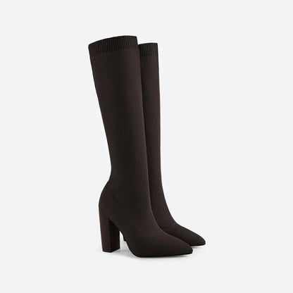 Knee-High Stretch Boots for Women