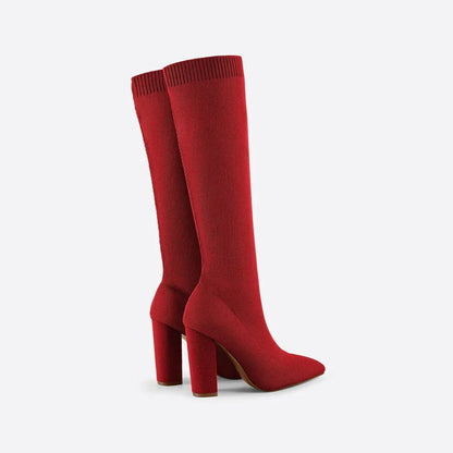 Knee-High Stretch Boots for Women