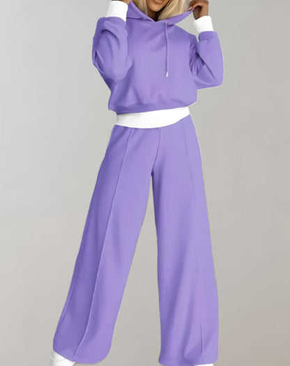 Nina | 2-piece set: hoodie and wide-leg trousers
