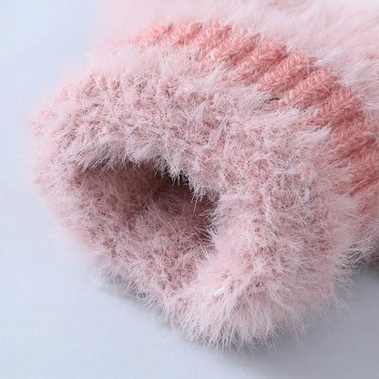 Nina | Cute & Comfortable Minky Mittens