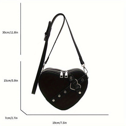 Nina | Heart-Shaped Shoulder Bag in Solid Colour