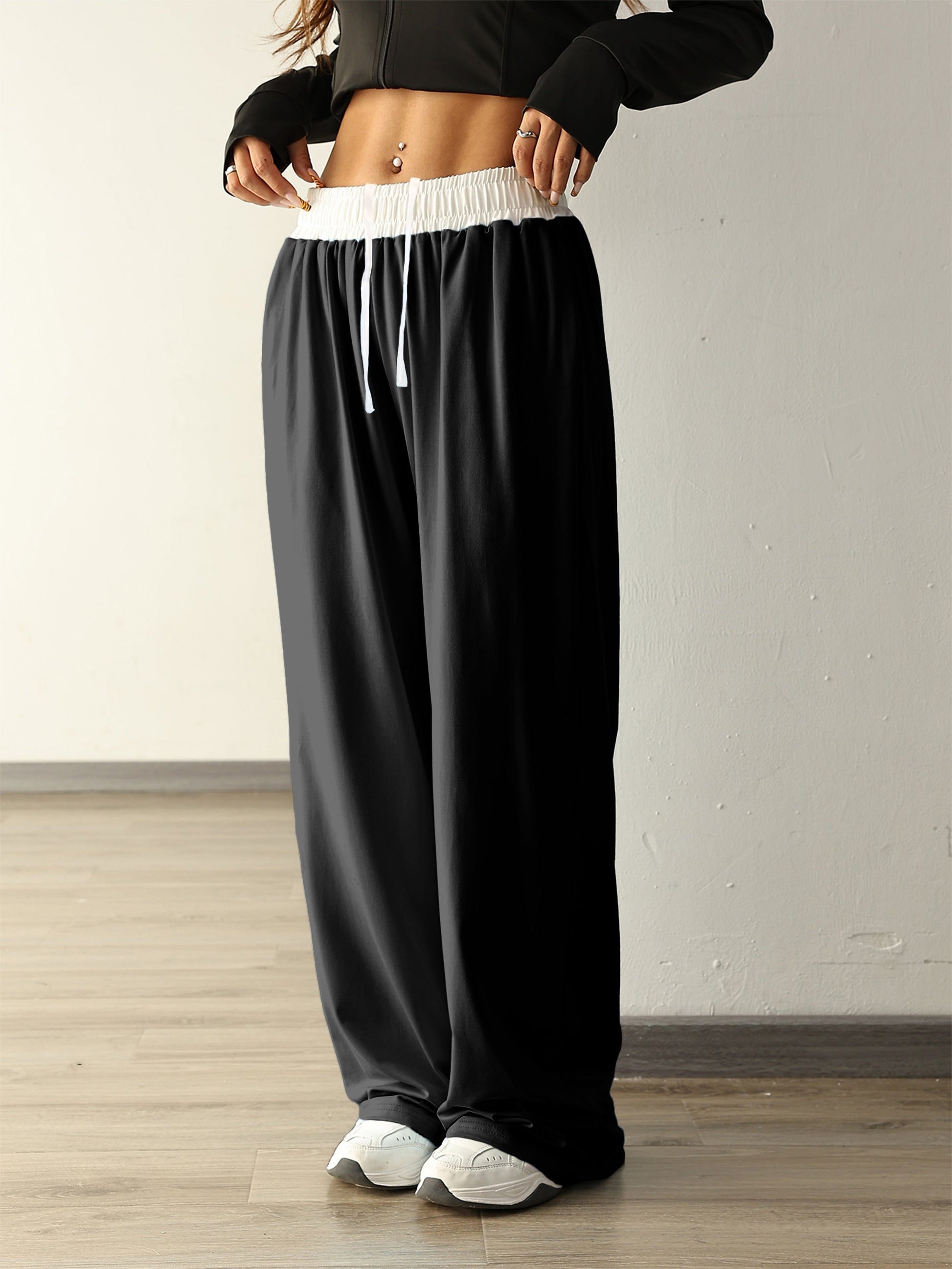 Nina | High Stretch Colour Block Training Trousers with Pockets