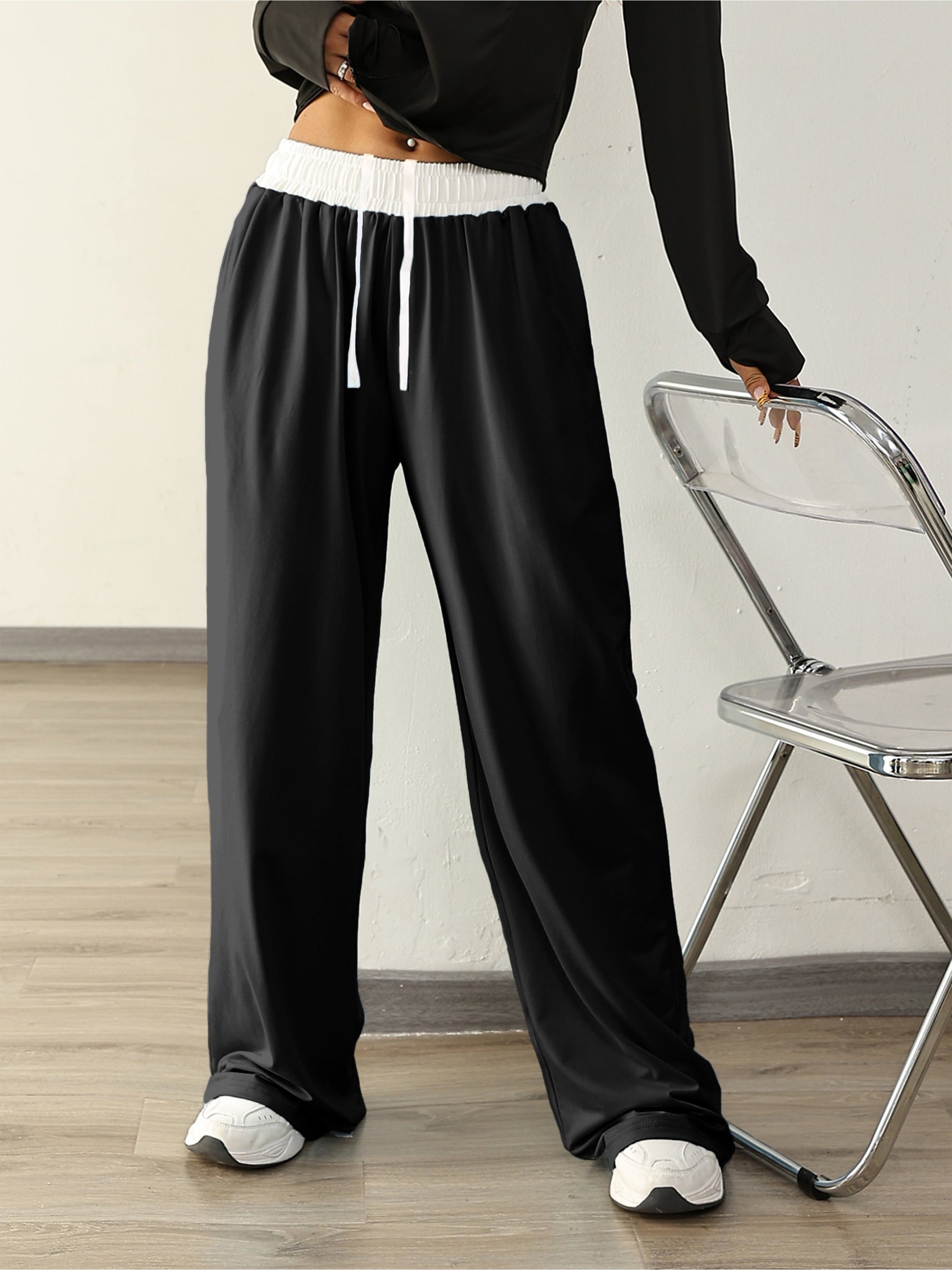 Nina | High Stretch Colour Block Training Trousers with Pockets
