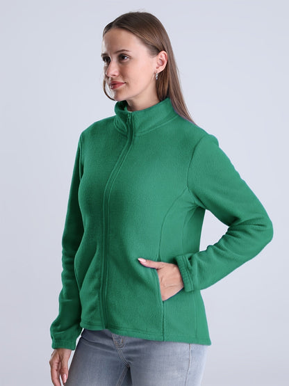 Nina | Plain plush-lined jacket with zip and pockets