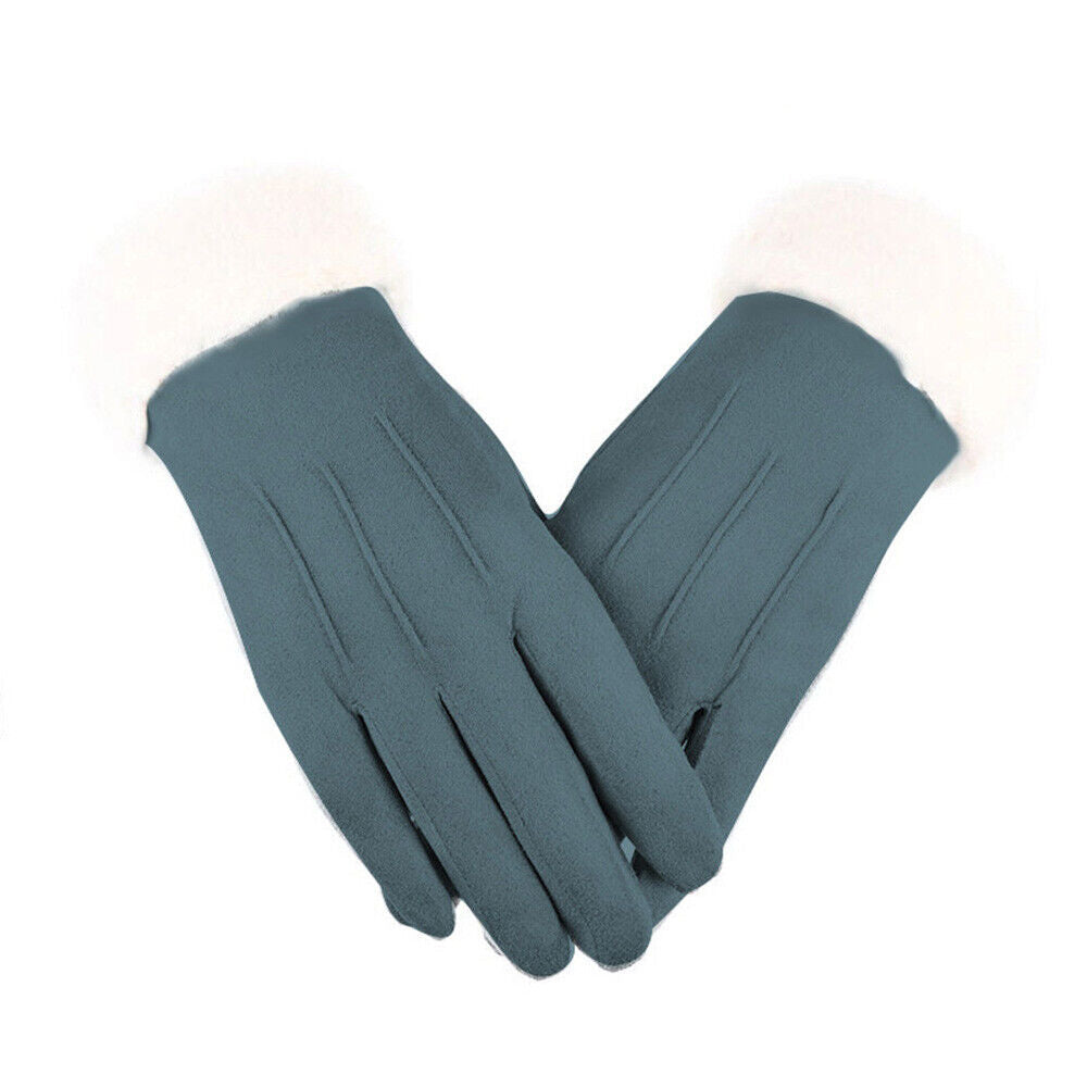 Nina | Stylish Velvet Leather Gloves