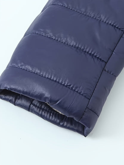 Nina | Warm puffy jacket with zip and faux fur lining