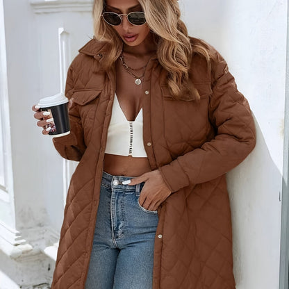Noa | Quilted puffy jacket in solid colour