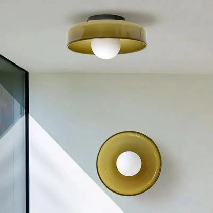 Glass ceiling lamp with Scandinavian design – Atmospheric lighting for any interior