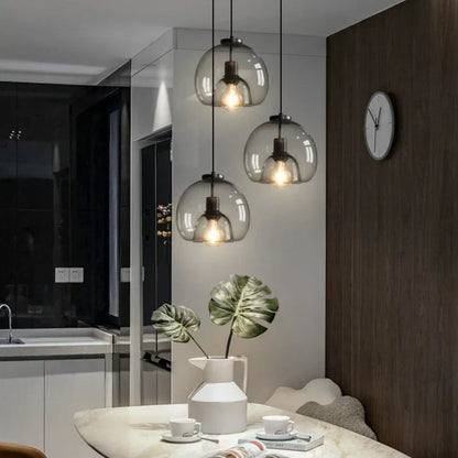 Lámpara colgante moderna de vidrio para una iluminación ambiental