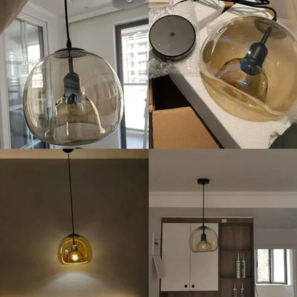 Lámpara colgante moderna de vidrio para una iluminación ambiental