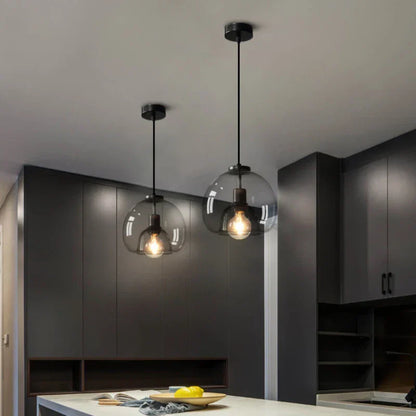 Lámpara colgante moderna de vidrio para una iluminación ambiental
