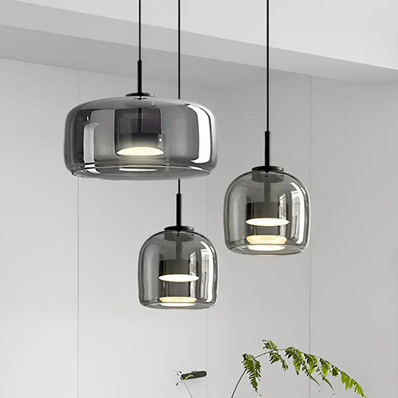 Candeeiro de design minimalista em vidro