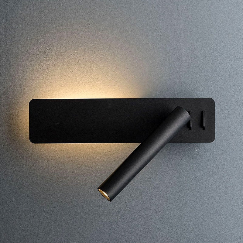 Lampada da lettura LED da parete regolabile – luce mirata accanto al letto