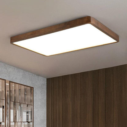 Black Walnut Ceiling Lamp with Dimmable LED