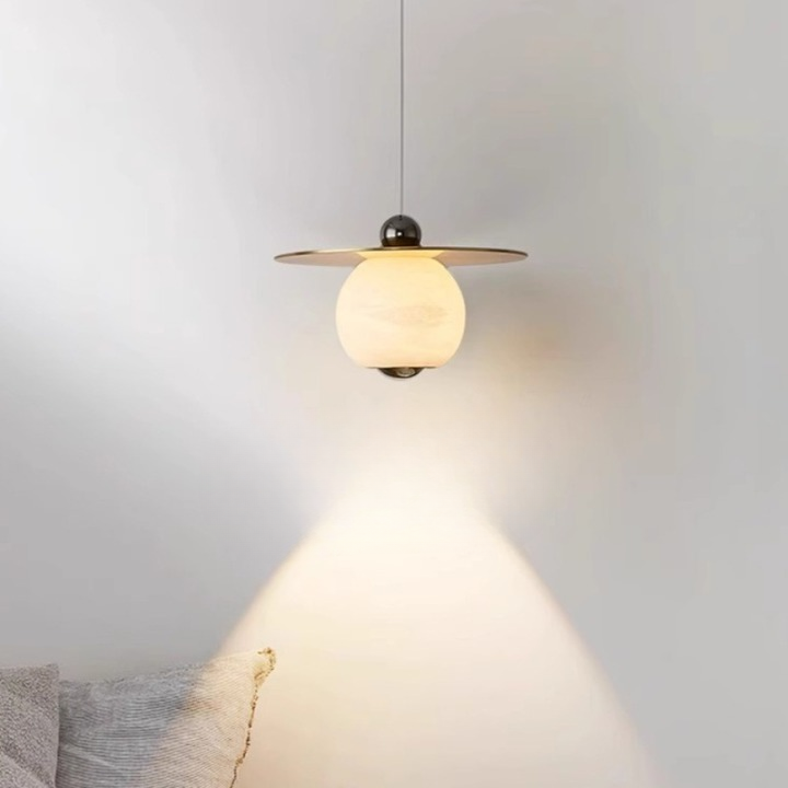 Alumiininen LED-riippuvalaisin marmorikuviolla
