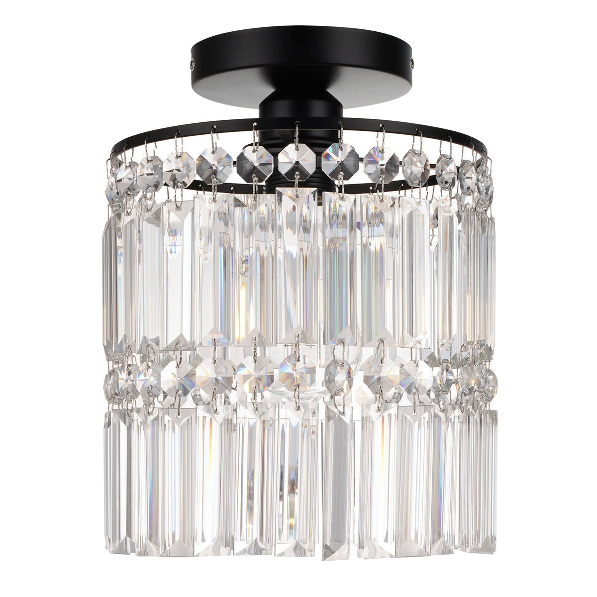 Luxury Crystal Ceiling Light with Copper Finish