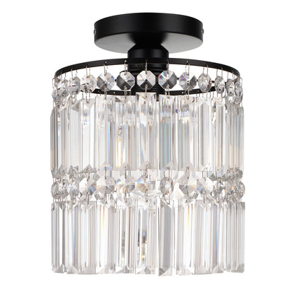 Luxury Crystal Ceiling Light with Copper Finish