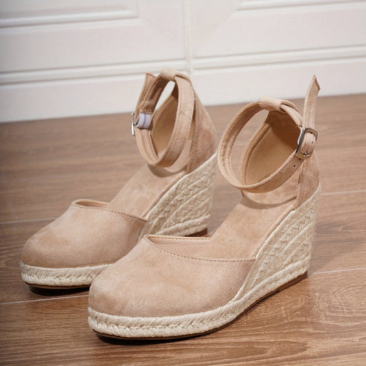 Sandalias de cuña con plataforma para mujer