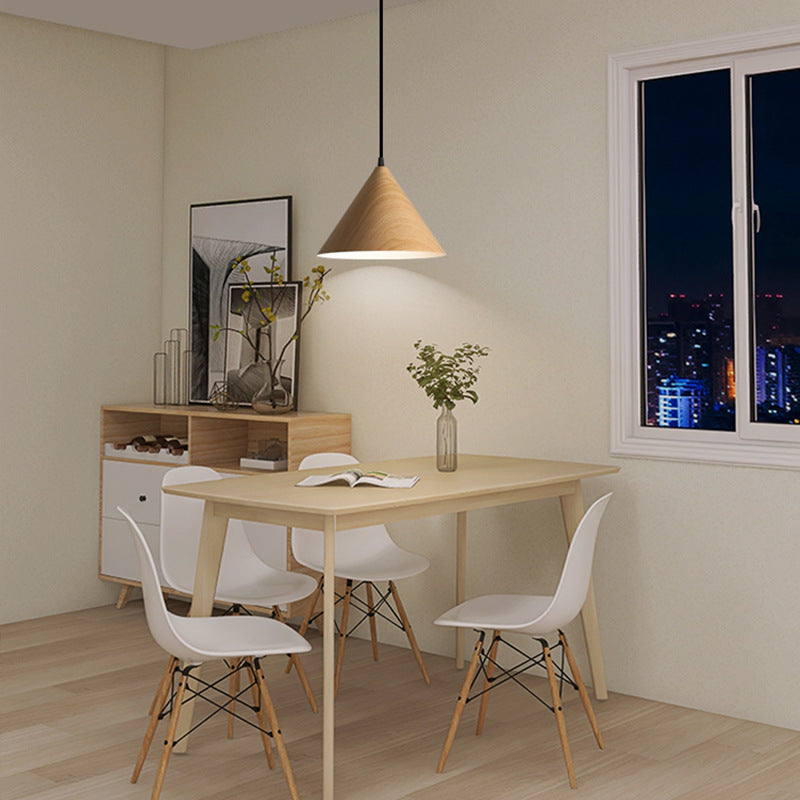 Nordic Wooden Pendant Lamp for Dining Room and Bedroom