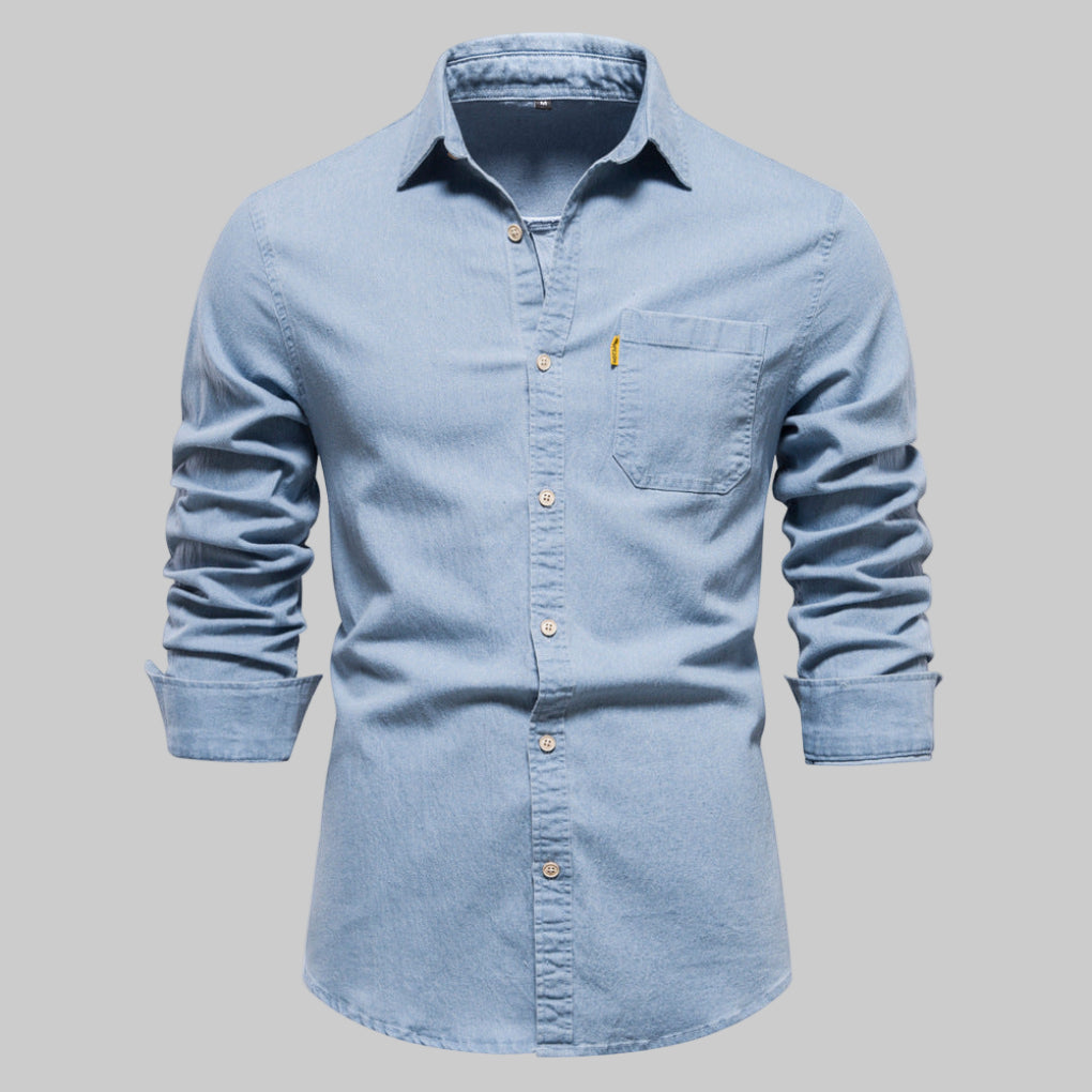 Levi Men's Denim Shirt with Long Sleeves