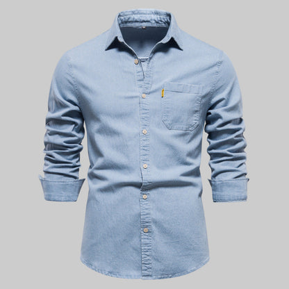 Levi Men's Denim Shirt with Long Sleeves