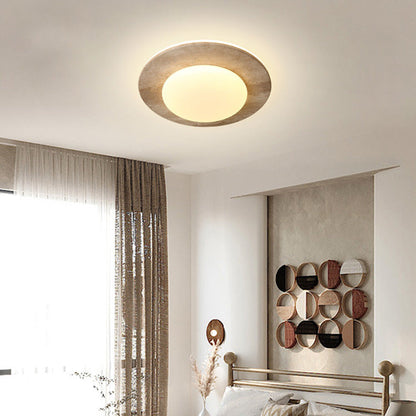 Medieval Ceiling Lamp in Cream Travertine Style
