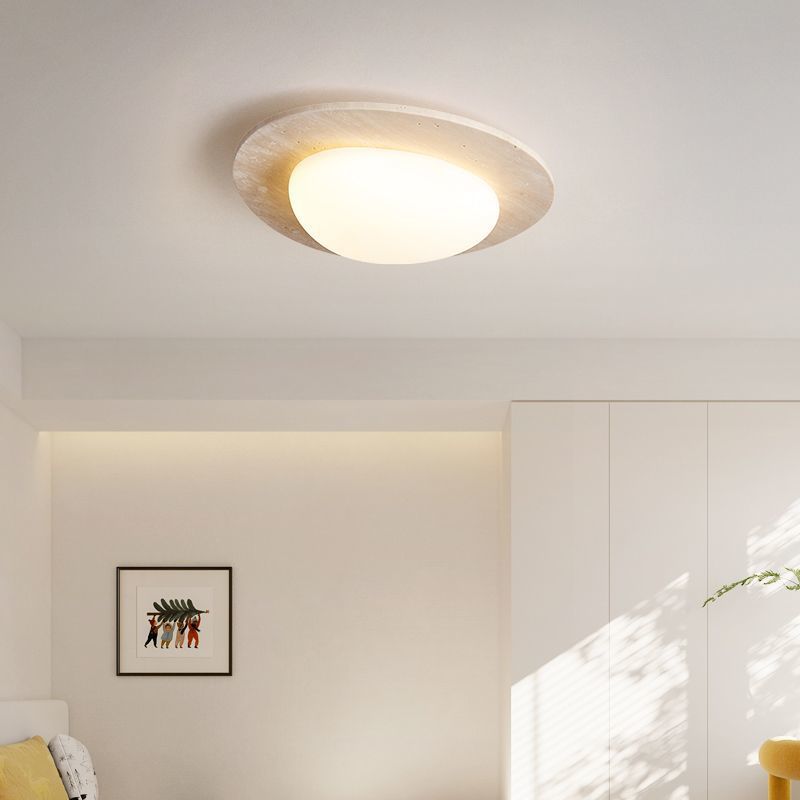 Nordic Ceiling Lamp in Cream Travertine