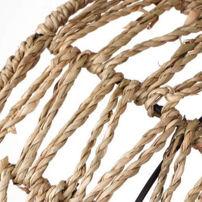 Retro Handwoven Pendant Lamp Cotton and Seaweed