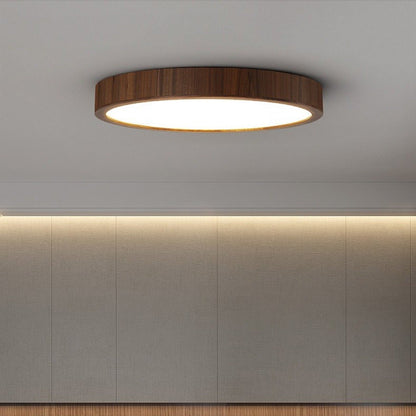 Black Walnut Ceiling Lamp with Dimmable LED