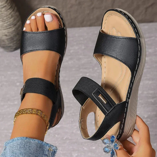 Martens – gepolsterte Sandalen mit offener Zehenpartie für Damen