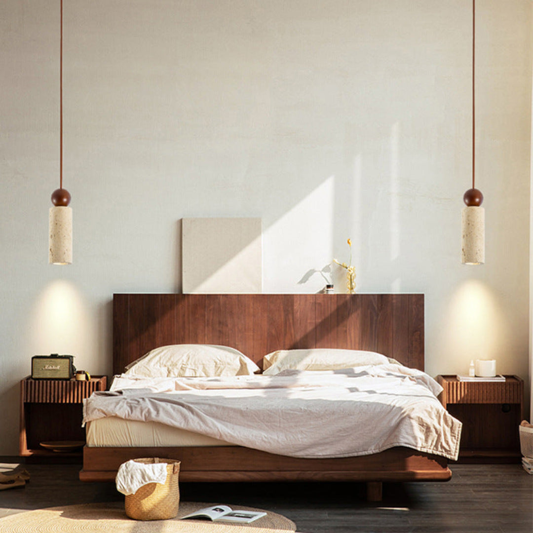 Modern Travertine Pendant Light in Japanese Style – Elegance and Tranquillity