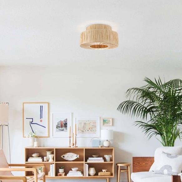 Modern Rattan Bohemian Ceiling Lamp