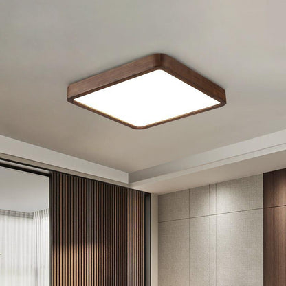 Black Walnut Ceiling Lamp with Dimmable LED