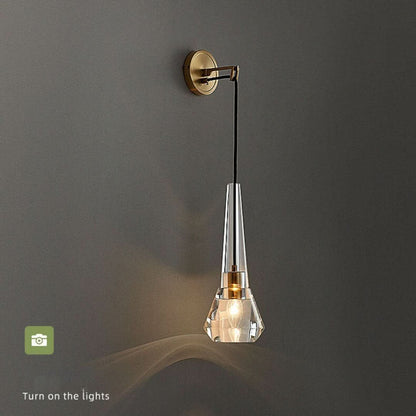 CrystalGlow - Aplique de pared geométrico moderno