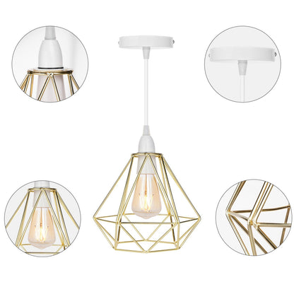 Nordic Diamond Metal Pendant Lamp - Modern & Elegant