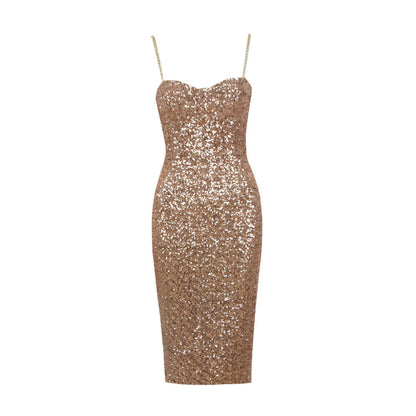 Chic Midi Dress with Zipper
