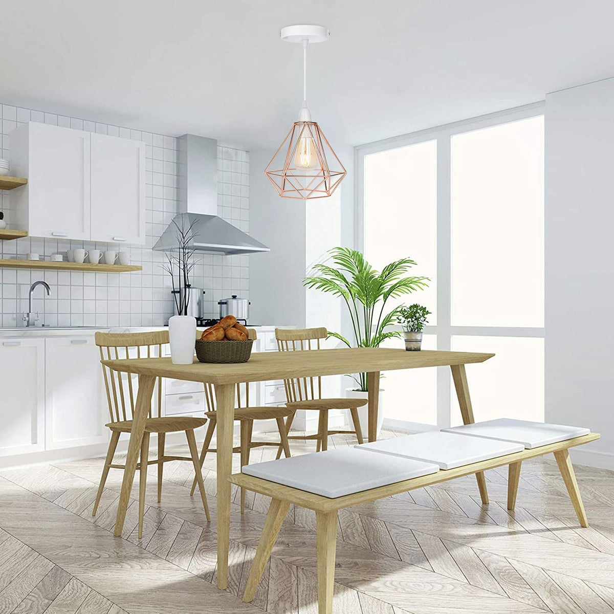 Nordic Diamond Metal Pendant Lamp - Modern & Elegant