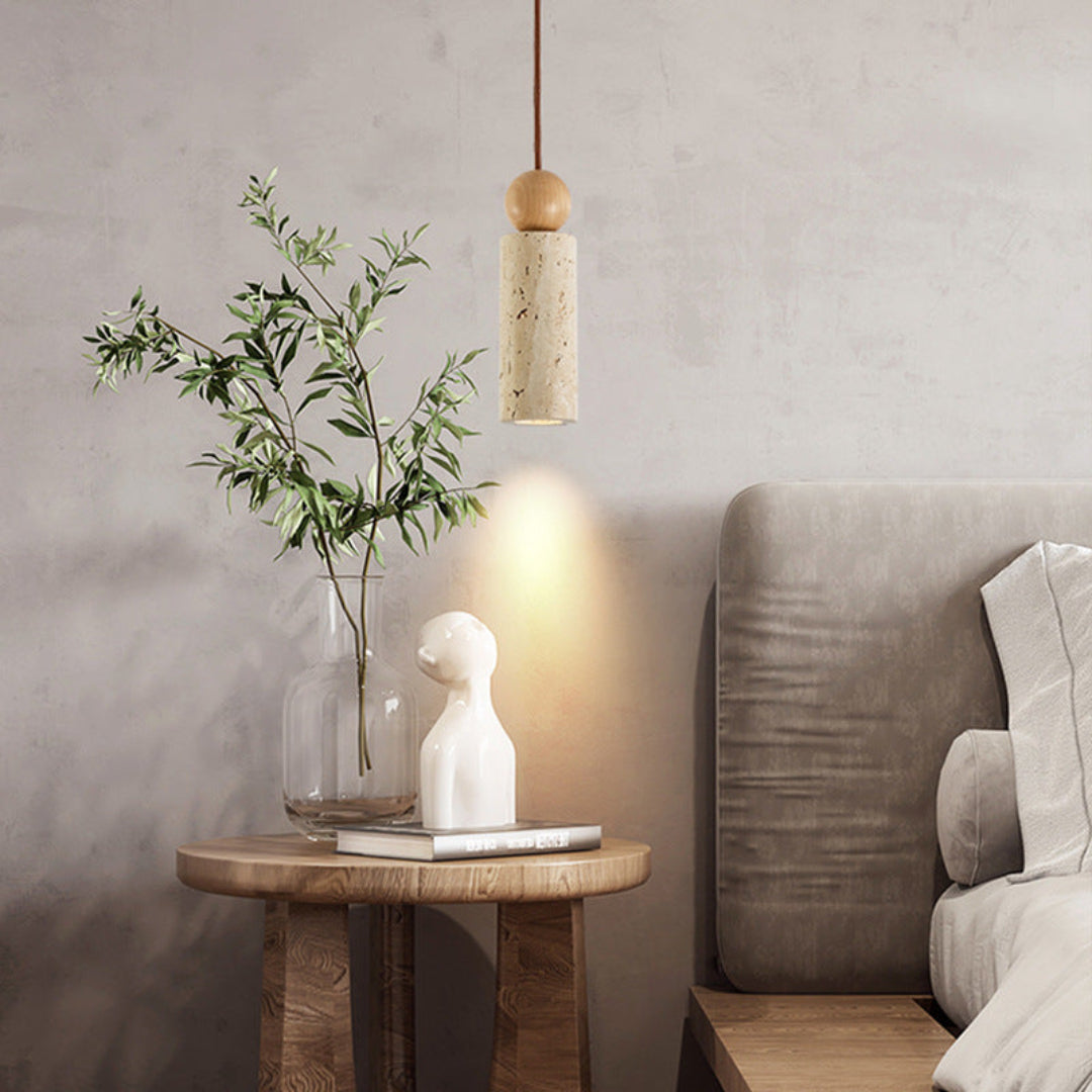 Modern Travertine Pendant Light in Japanese Style – Elegance and Tranquillity