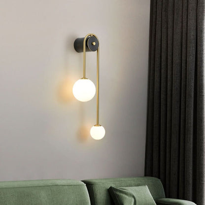 GlowGlass - Stylish Glass Wall Lamp with 2 Lights