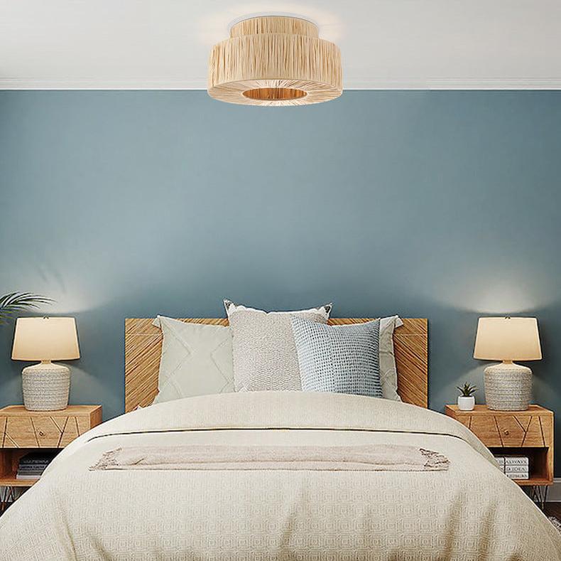 Modern Rattan Bohemian Ceiling Lamp